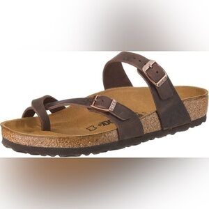 Birkenstock Women's Mayari Brown Oiled Leather Sandals Size 40 US 9.5 Regular